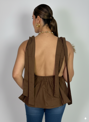 Blusa tiras espalda escotada