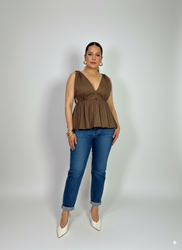 Blusa tiras espalda escotada