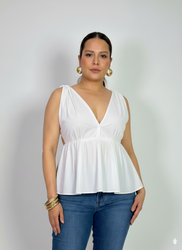 Blusa tiras espalda escotada