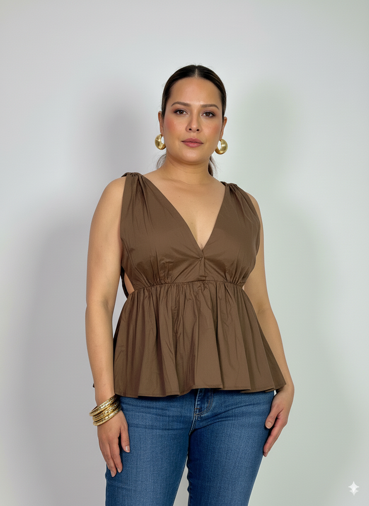 Blusa tiras espalda escotada