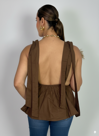 Blusa tiras espalda escotada