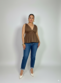 Blusa tiras espalda escotada