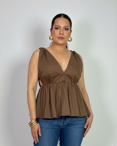 Blusa tiras espalda escotada